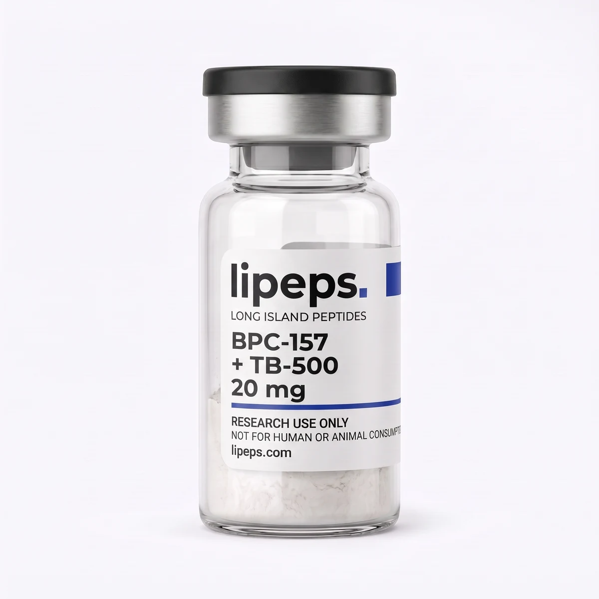 Illustrative LiPeps BPC-157 + TB-500 20 mg packaging