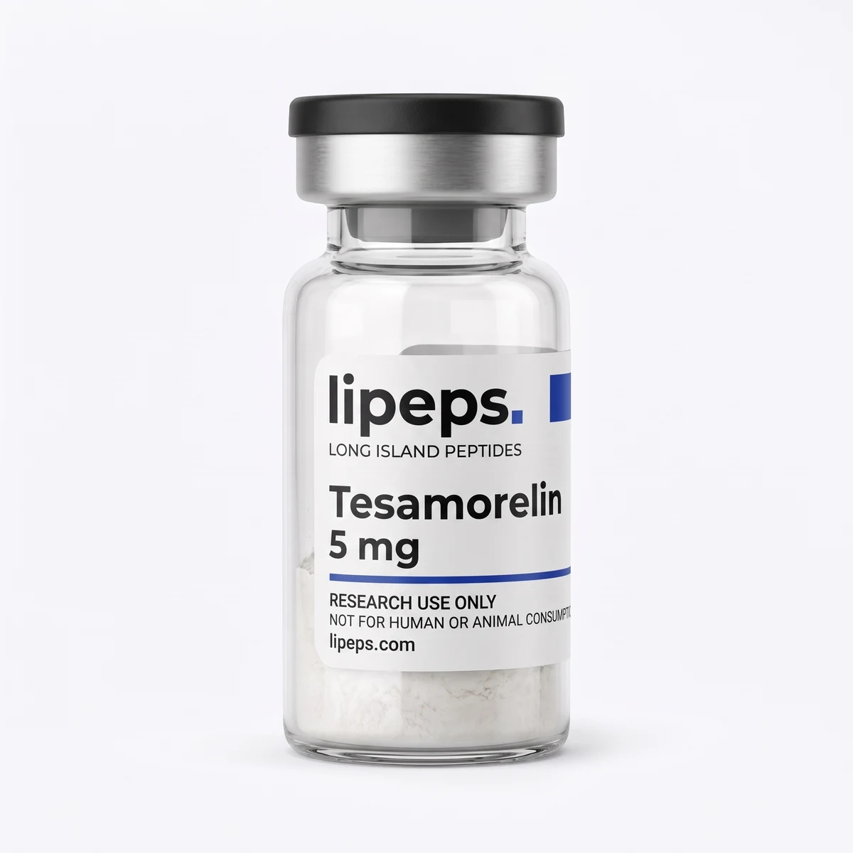 Illustrative LiPeps Tesamorelin 5 mg packaging